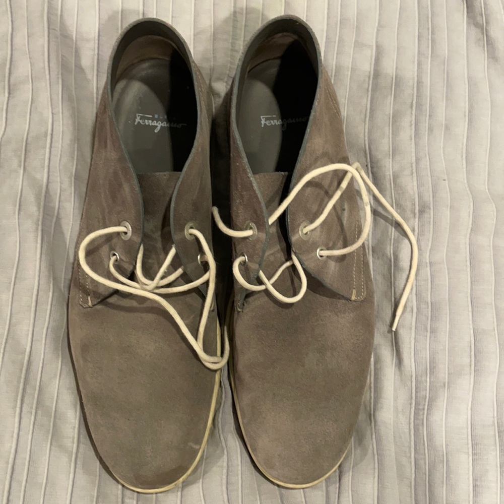 Ferregamo suede shoes
